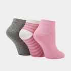 Women's Assorted Regular Fit Ankle Graphic Pack of 3 Socks, चुनिंदा, small