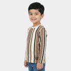 Boys Beige Crew Neck Regular T-Shirt, Beige, small