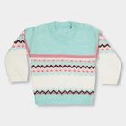 Infants Light Pastel Green Round Neck Jacquard Pullover, हल्का हरा, small image number null