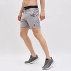 Men's Light Grey Relaxed Fit Elastic Waist Bermuda Shorts, हल्का ग्रे, small image number null