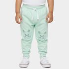 Infants' Mint Green Regular Fit Hippo Printed Pyjama, Light Green, small