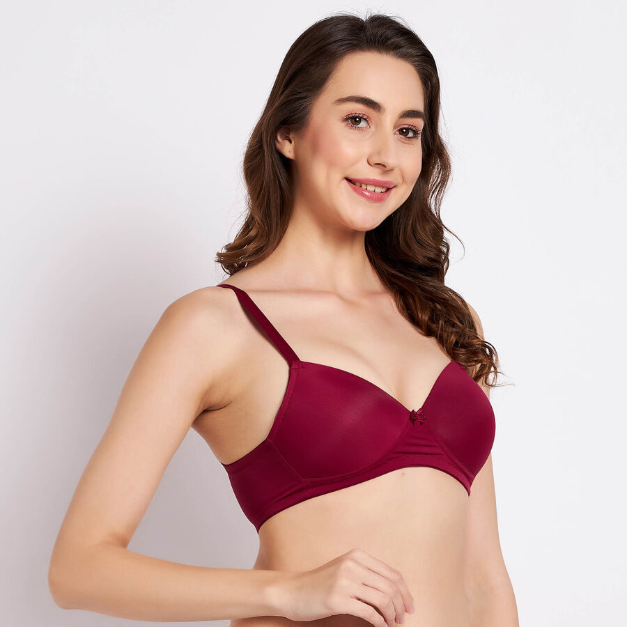 Solid Bra, Maroon, large image number null