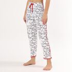 Women's Muted Charcoal Black Printed Full Length Pyjama, सफ़ेद, small image number null