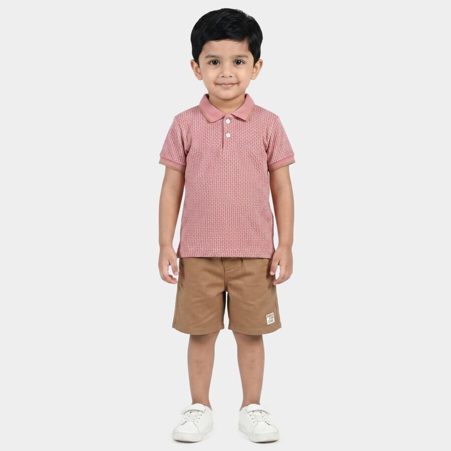 Boys Light Pink Neck Baba Suit, Light Pink, large