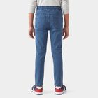 Boys' Light Blue Straight Fit Drawstring Waist Jeans, हल्का नीला, small