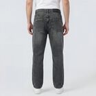 Men's Grey Regular Fit Washed Jeans, Light Grey, small