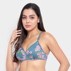 Printed Bra, Teal Blue, small image number null