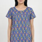 Women's Blue Nighty, Mid Blue, small