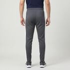 Men's Grey Tapered Fit Side-Striped Track Pants, Dark Grey, small
