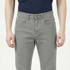 Men's Grey Slim Fit Classic Jeans, हल्का ग्रे, small