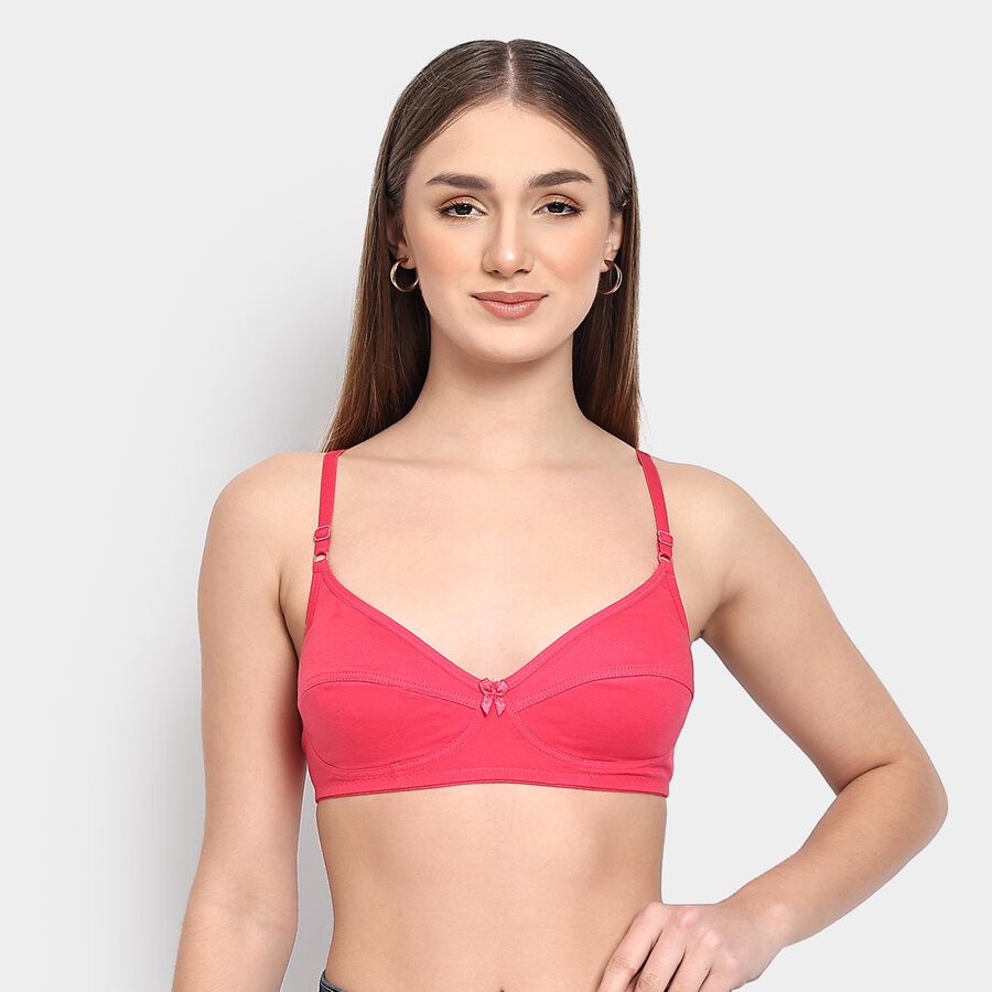 Ladies' 100% Cotton Bra , मूँगा (कोरल), large image number null