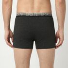 Men's Charcoal Regular Fit Sports Waistband Trunks, Charcoal, small