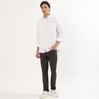 Men's Rich Eggshell White Cotton Classic Collar Casual Shirt, Off White, small