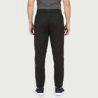 Men's Black Straight Fit Zip Pocket Track Pants, Black, small