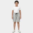 Boys' Light Grey Classic Fit Bermuda Shorts, Melange Light Grey, small