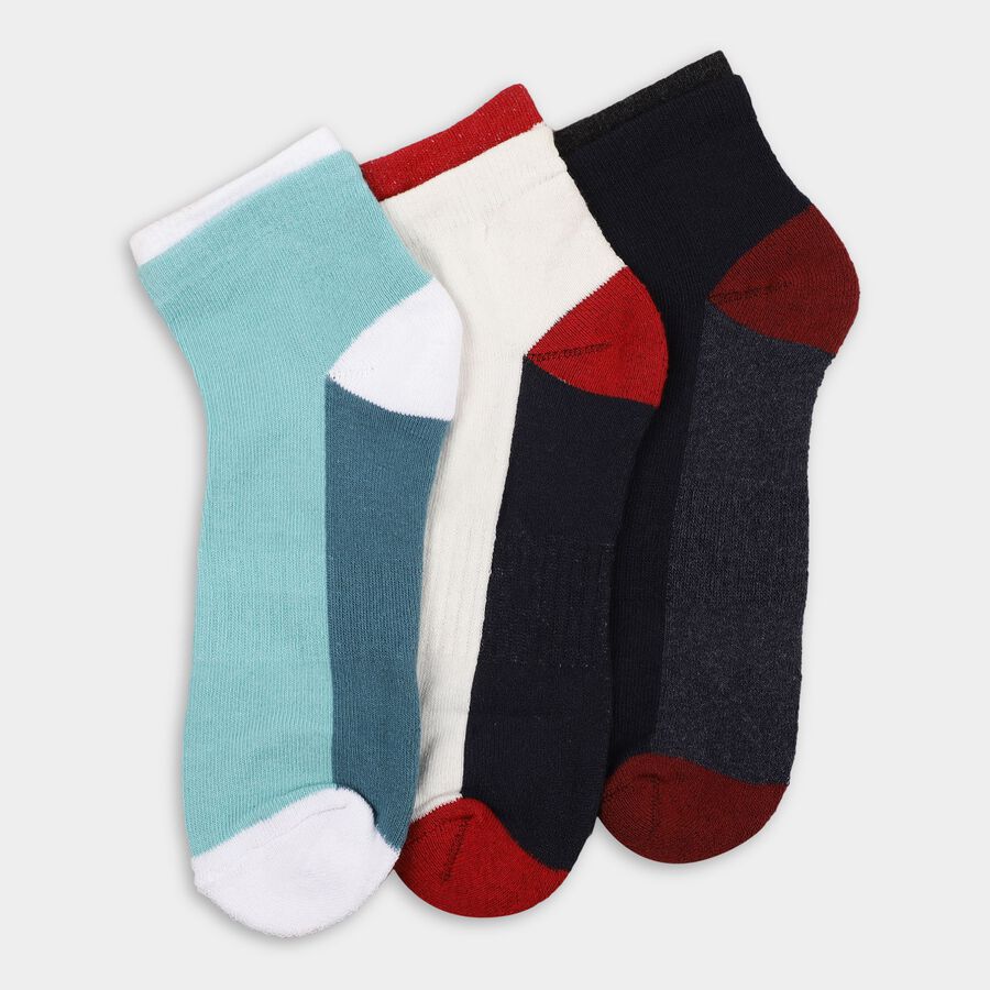 Men's Socks (Pack of 3), Teal Blue, large
