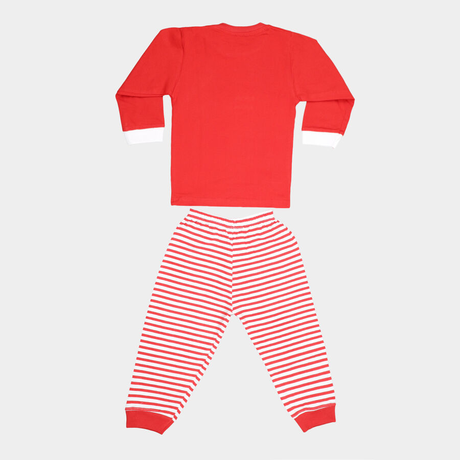 Infants Cotton Baba Suit, Red, large image number null