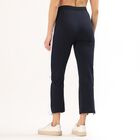 Women's Cotton Blend Relaxed Fit Track Pants, नेवी ब्लू, small