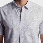 Men's Light Grey Cotton Spread Collar Classic Casual Shirt, Light Grey, small