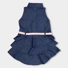 Girls' Frock , गहरा नीला, small image number null