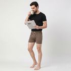 Men's Beige Regular Fit Trunks, गहरा पीला, small