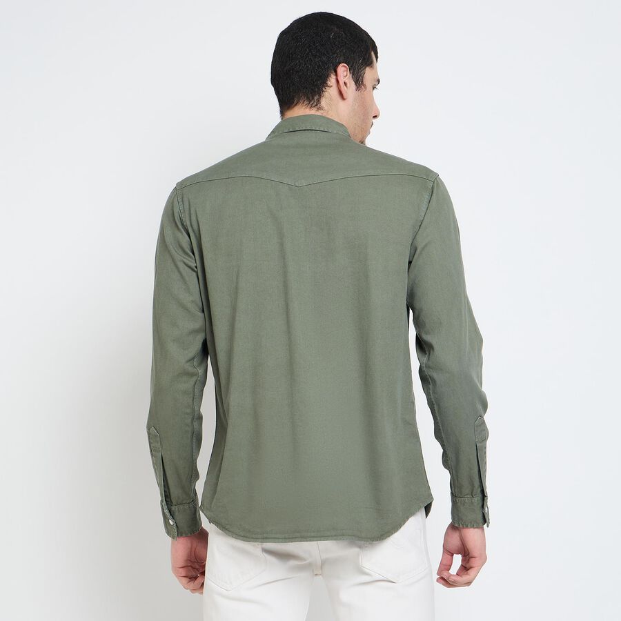 Men's 100% Cotton Casual Shirt , Light Green, large image number null