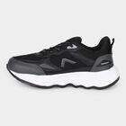 Men's Black Lace-Up Sneakers, Black, small