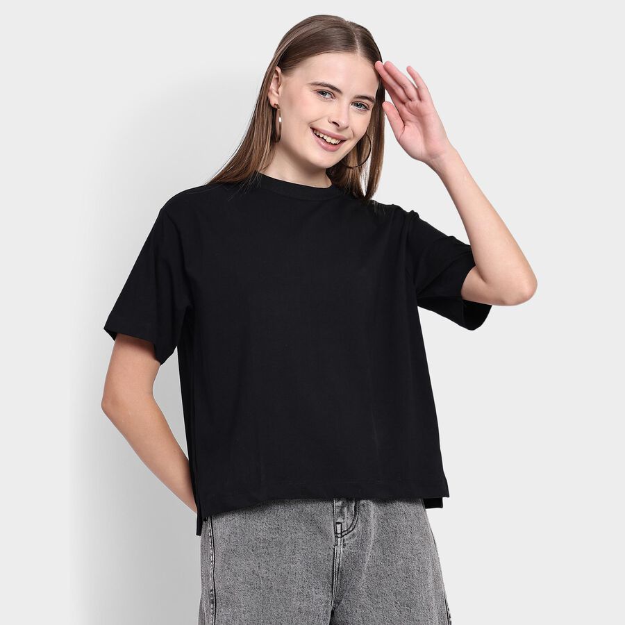 Ladies' Top , काला, large image number null