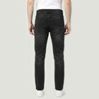 Men's Dark Grey Slim Fit Solid Jeans, गहरा ग्रे, small