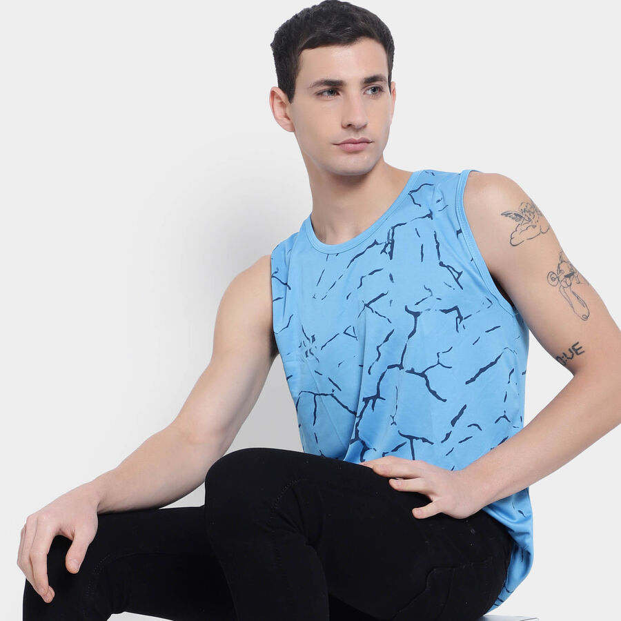 All Over Print Sleeveless T-Shirt, Light Blue, large image number null
