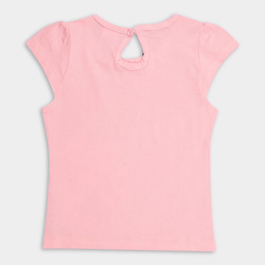 Infants' 100% Cotton T-Shirt, हल्का गुलाबी, large image number null
