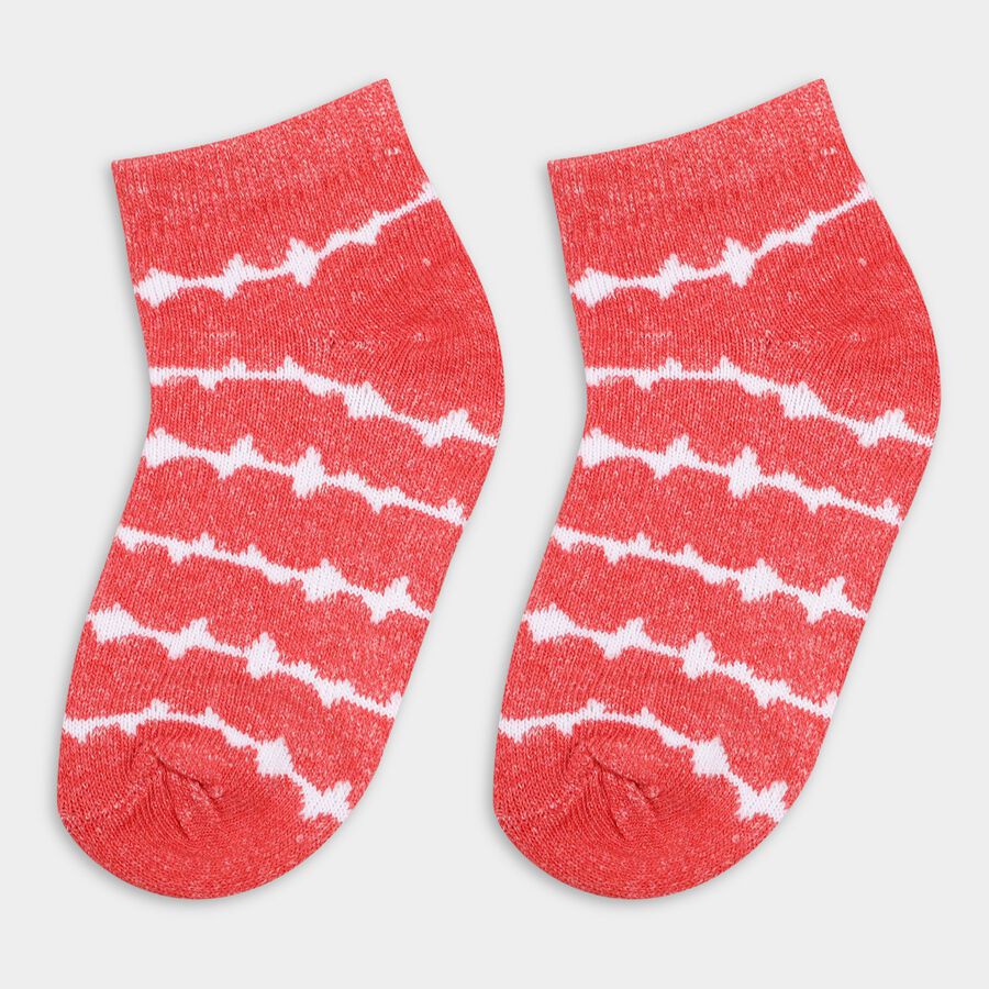 Girls' Socks (Pack of 2), Coral, large image number null