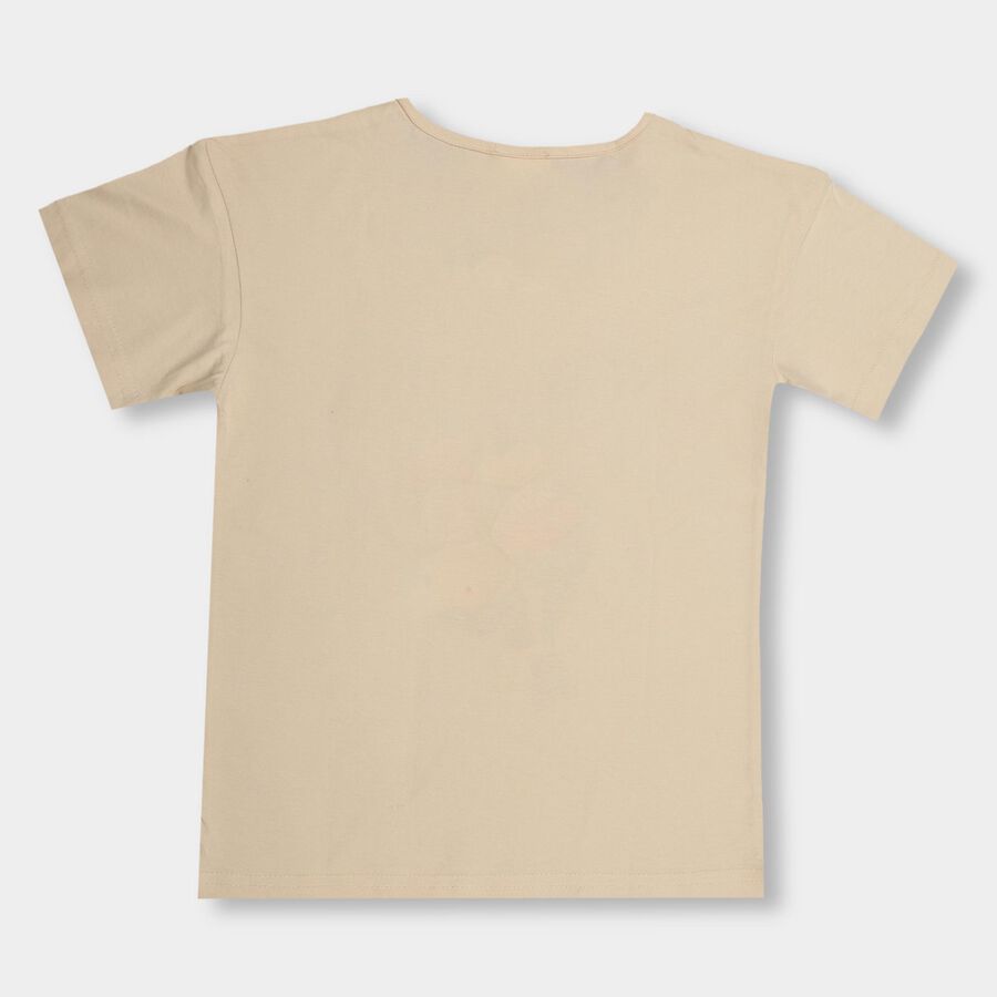 Girls' 100% Cotton T-Shirt, Off White, large image number null