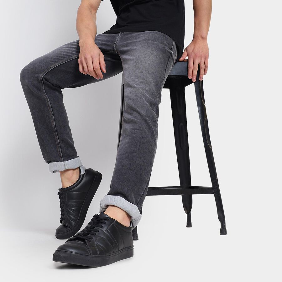 Men's Slim Fit Jeans , Dark Grey, large image number null