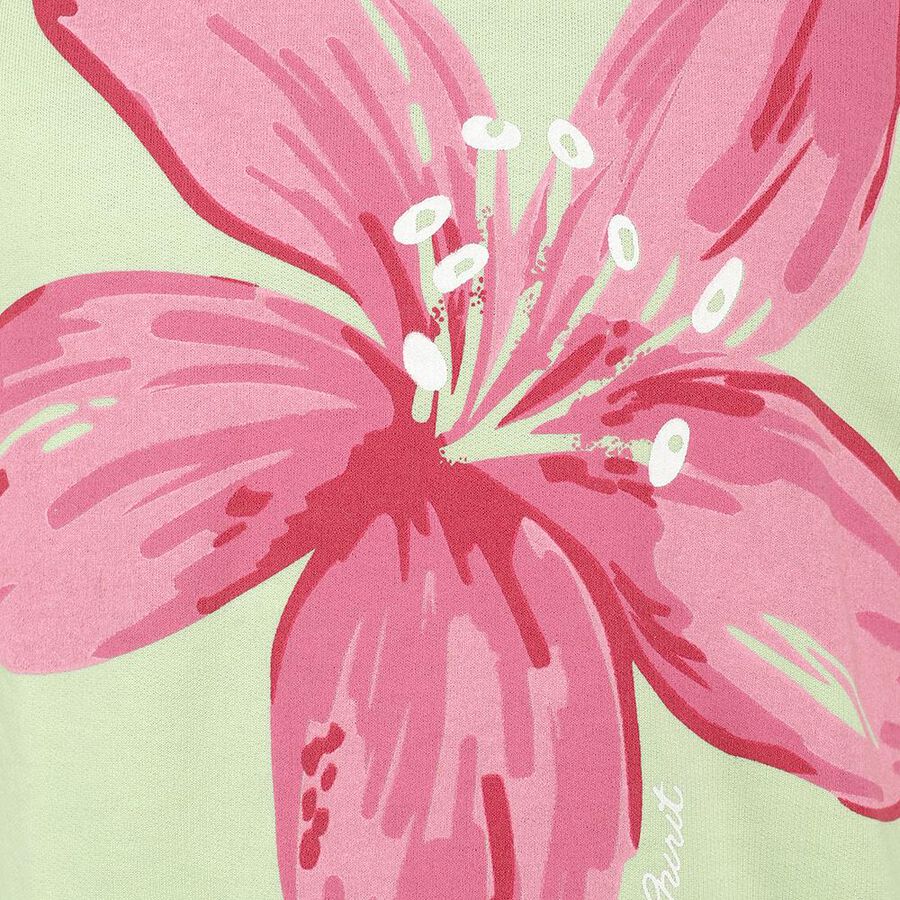 Girls Light Sage Green Crew Neck Casual Sweatshirt, Light Green, large image number null