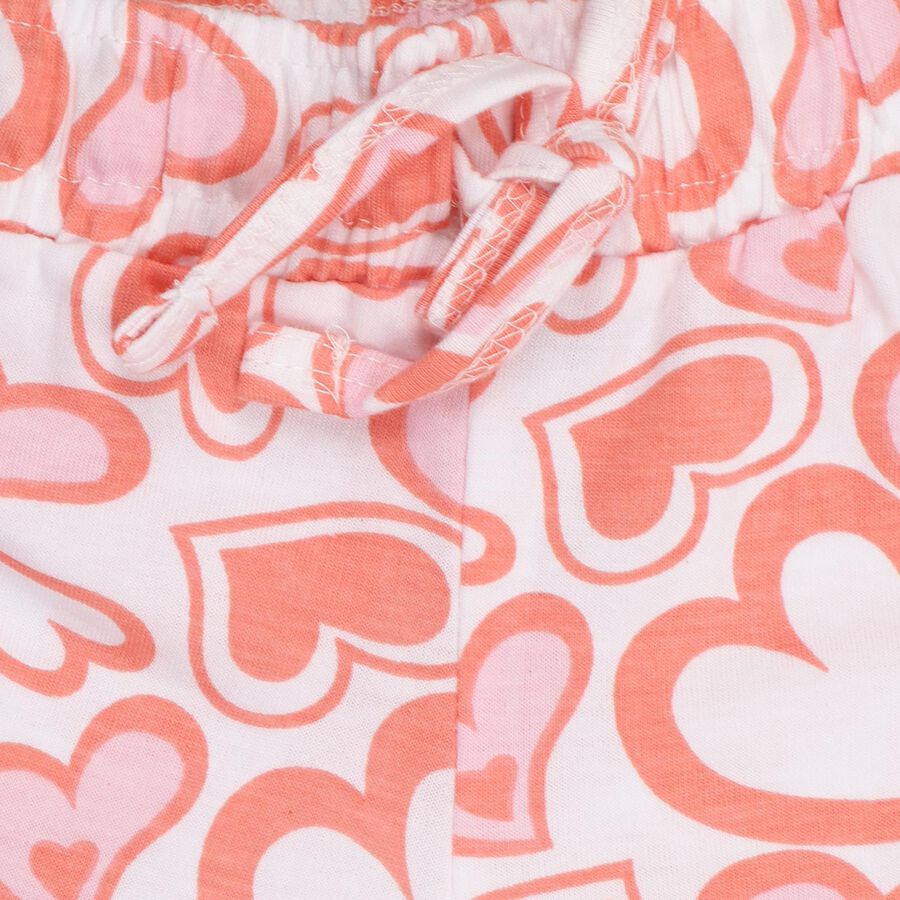 Girls' 100% Cotton Shorts , White, large image number null
