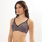 Ladies' 100% Cotton Bra , Black, small image number null