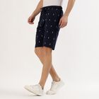 Men's Deep Navy Blue Regular Fit Flamingo Print Jamaican Shorts&nbsp;, Navy Blue, small