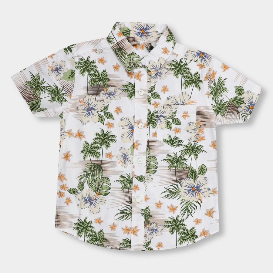 Boys' 100% Cotton Casual Shirt , Off White, large image number null
