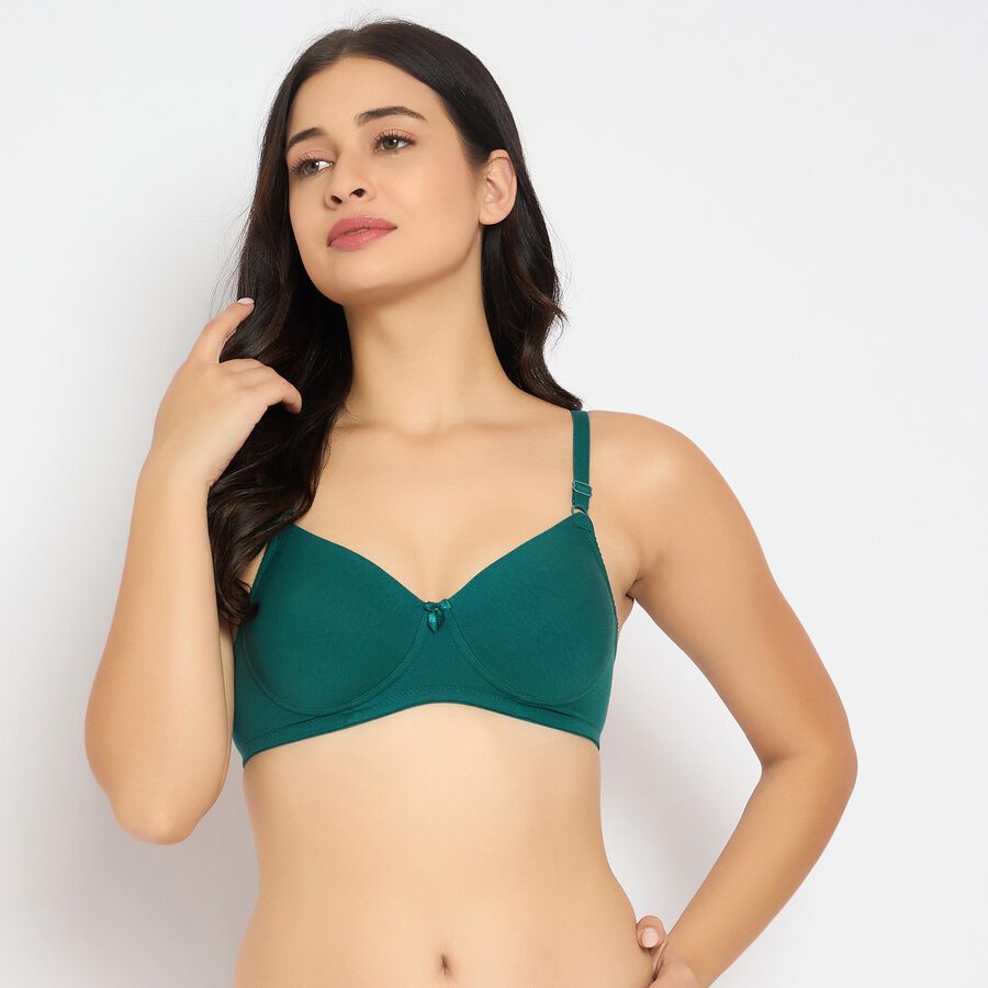 Ladies' Bra , गहरा हरा, large image number null
