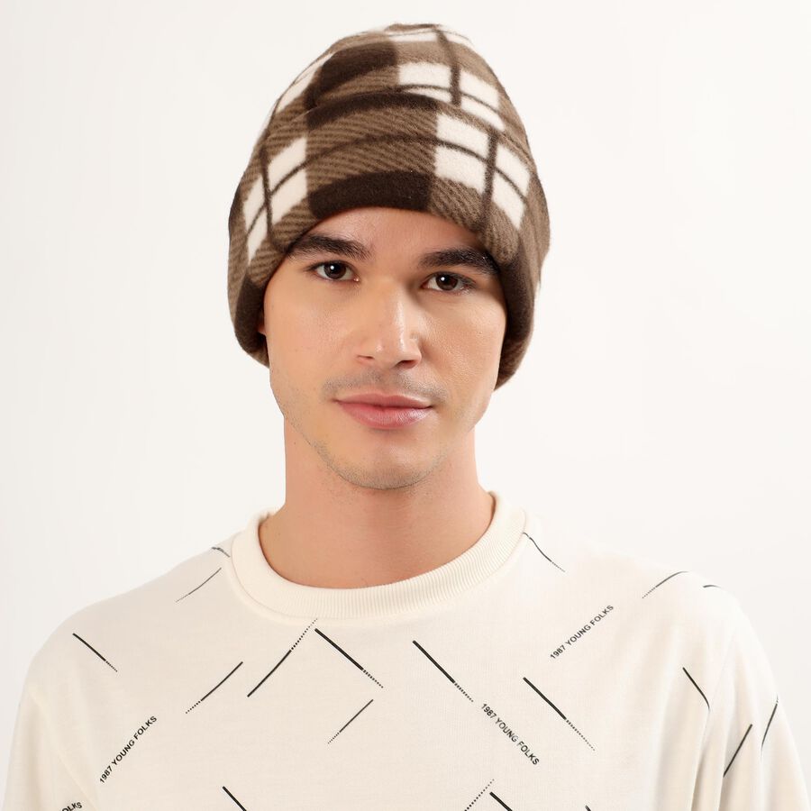 Men's Cap, भूरा, large image number null