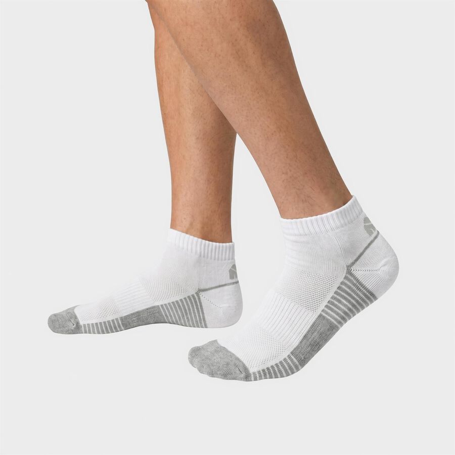 Men's Ankle Length Pack of 3 Socks ( White , Blue, Black ), Mid Blue, large