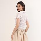 Women's Beige Polo Neck Classic Polo T-Shirt, गहरा पीला, small