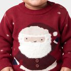 Infants' Red Crew Neck Printed Pullover, Red, small