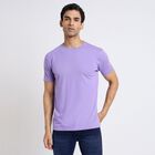 Men's Round Neck Half Sleeves T-Shirt, Purple, small image number null