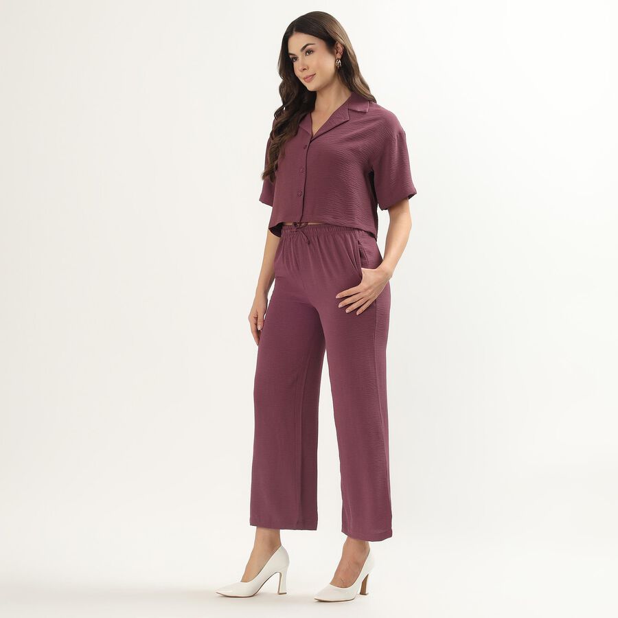 Women's Soft Dusty Pink Geometric Printed Co-ord Set, Light Pink, large