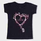 Girls' 100% Cotton T-Shirt , नेवी ब्लू, small image number null