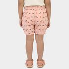 Girls Peach Regular Fit Printed Bloomers, पीच, small