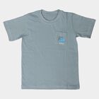 Boys Light Blue Cotton Crew Neck Regular Boys T-Shirt, Light Blue, small