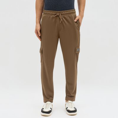 Men's Muted Brown Slim Fit Cargo Jogger 